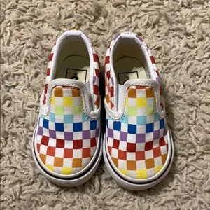 Rainbow checkered vans